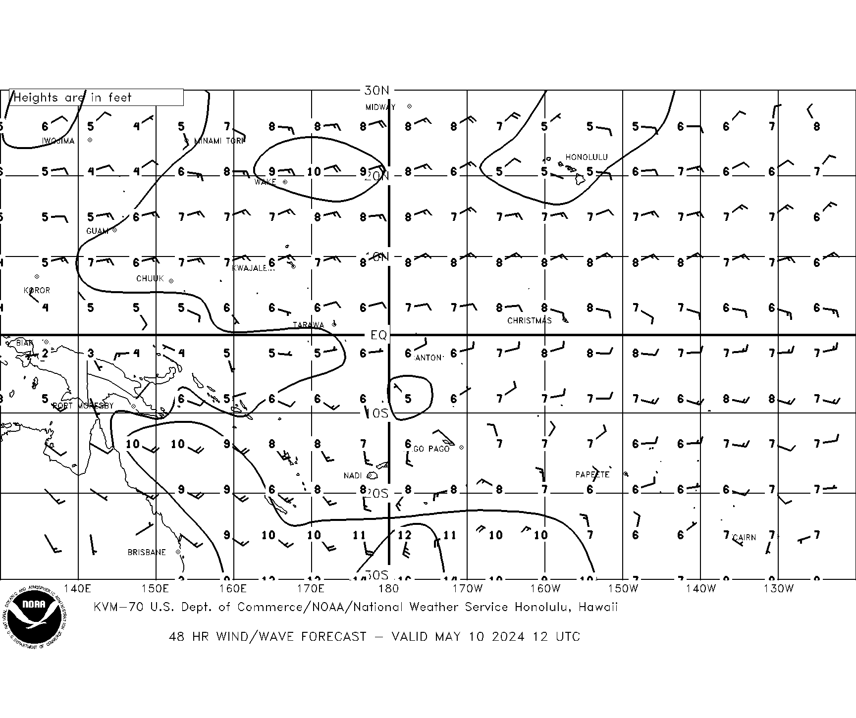 48 HR Pacific Sea State Forecast