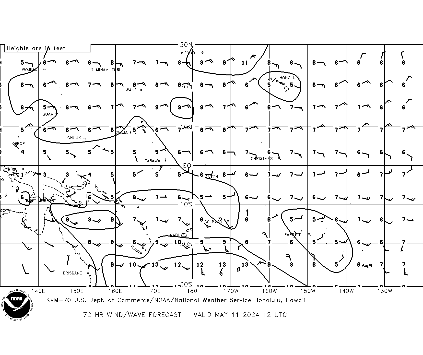 72HR Pacific Sea State Forecast