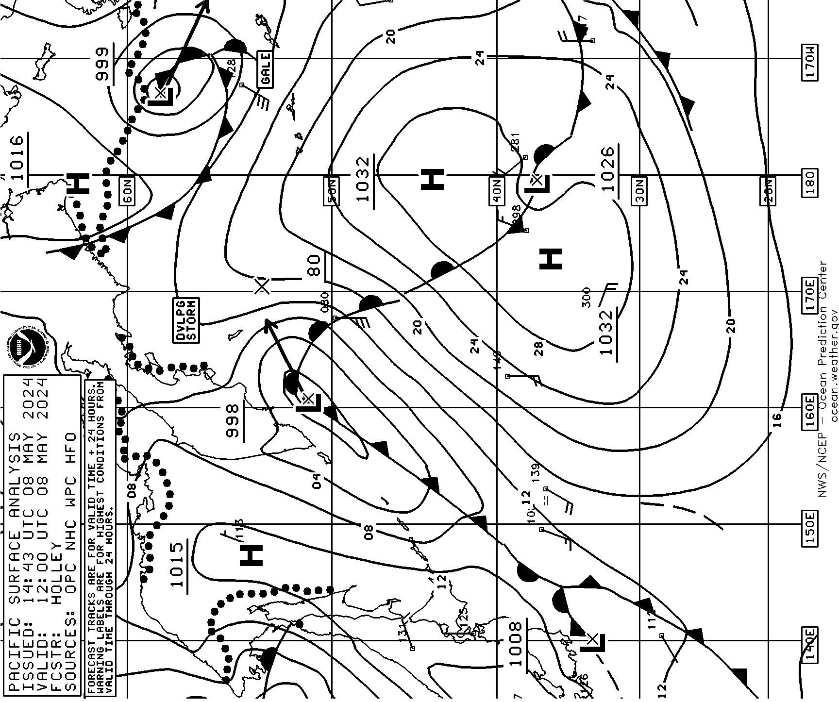 West Pacific surface analysis 